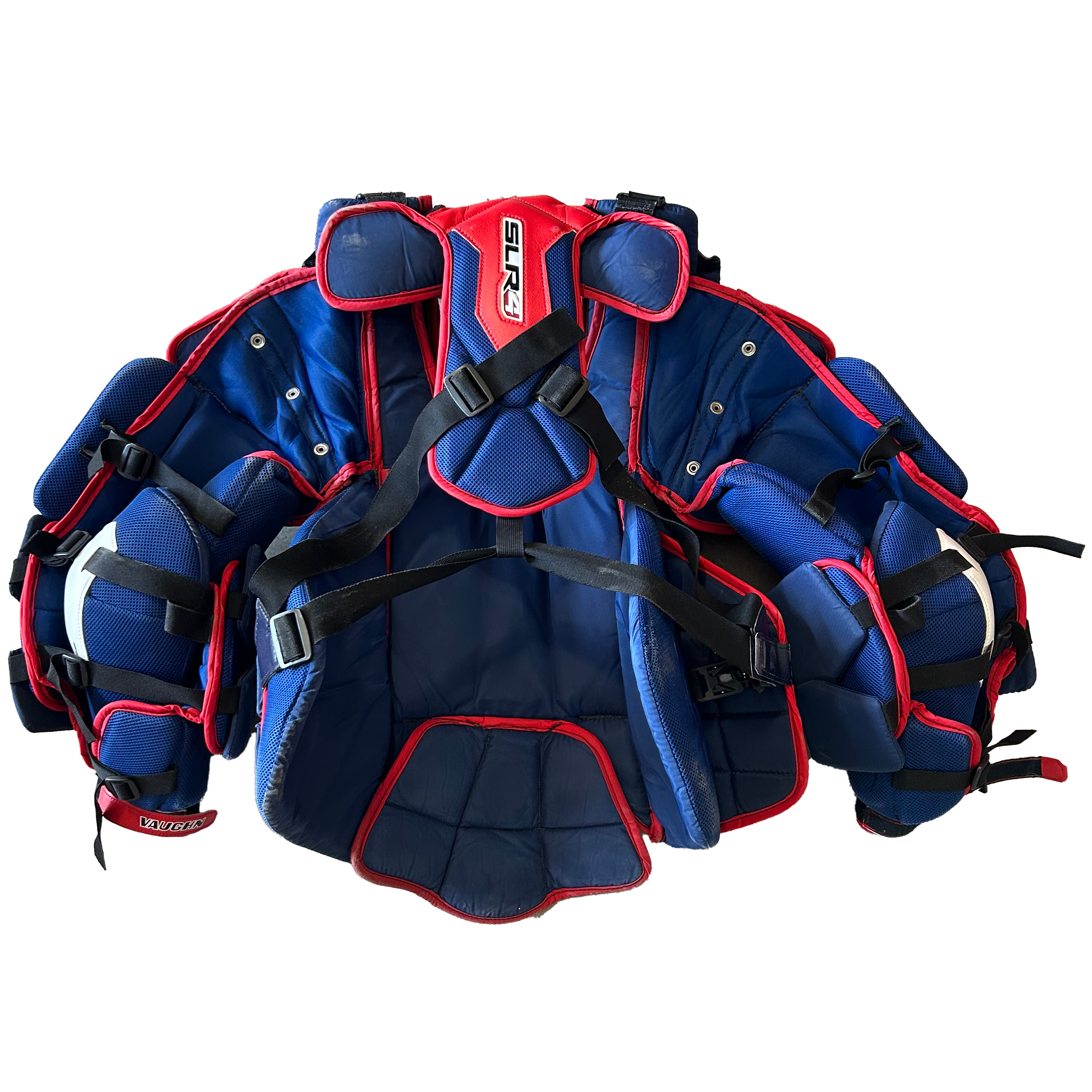 Vaughn Ventus SLR4 Pro Carbon - Used Pro Stock Goalie Chest Protector (Blue/Red)