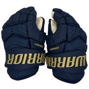 Warrior Covert QRE - PWHL Pro Stock Hockey Glove - Montreal Victoires (Navy/Gold)
