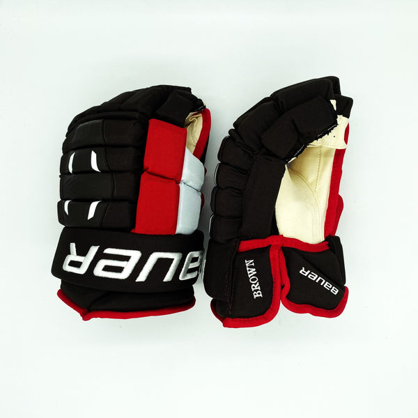 Bauer Pro Series - Pro Stock Glove - NCAA (Brown/Red/White)