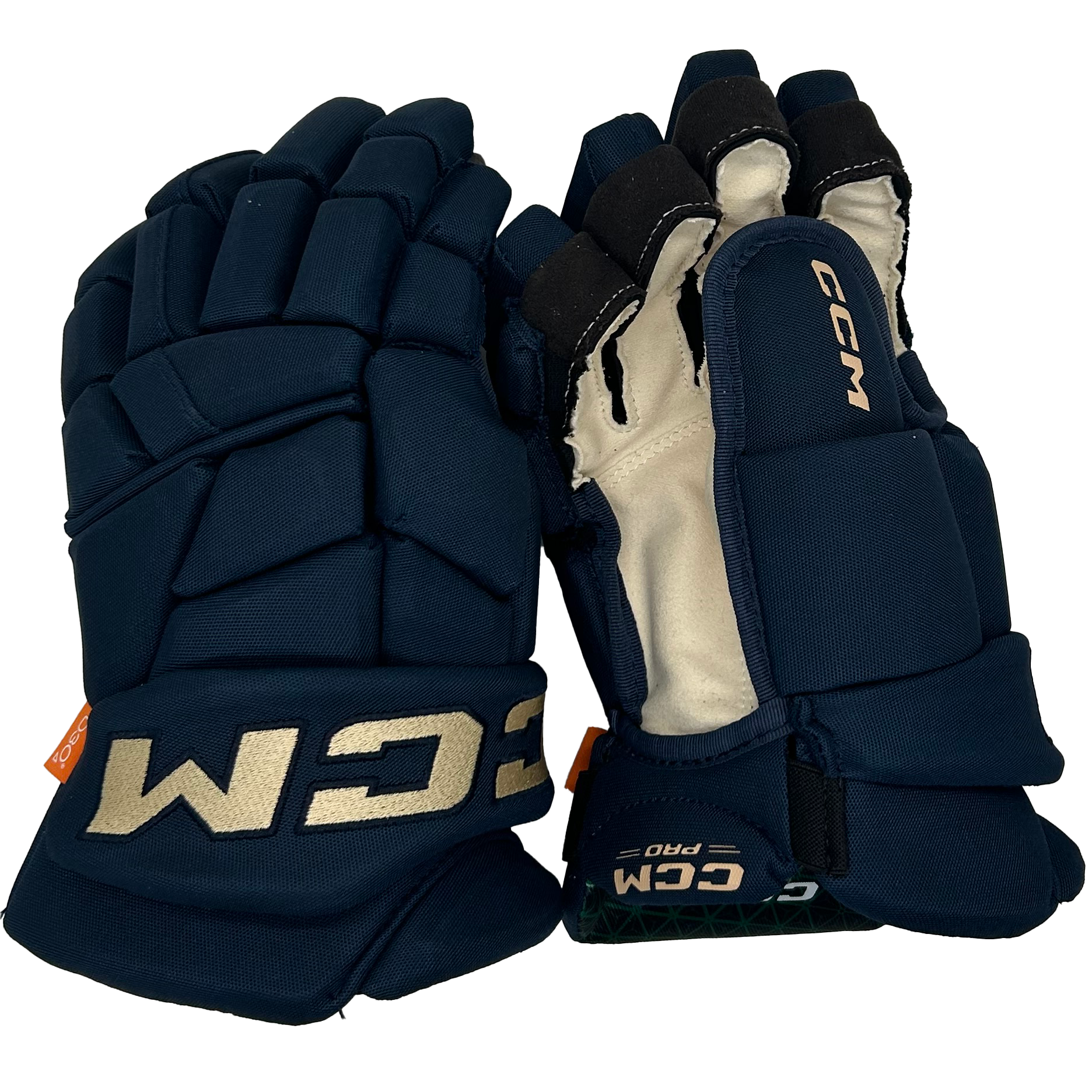 CCM Jetspeed FTW - PWHL Pro Stock Glove - Montreal Victoires (Navy/Gold)