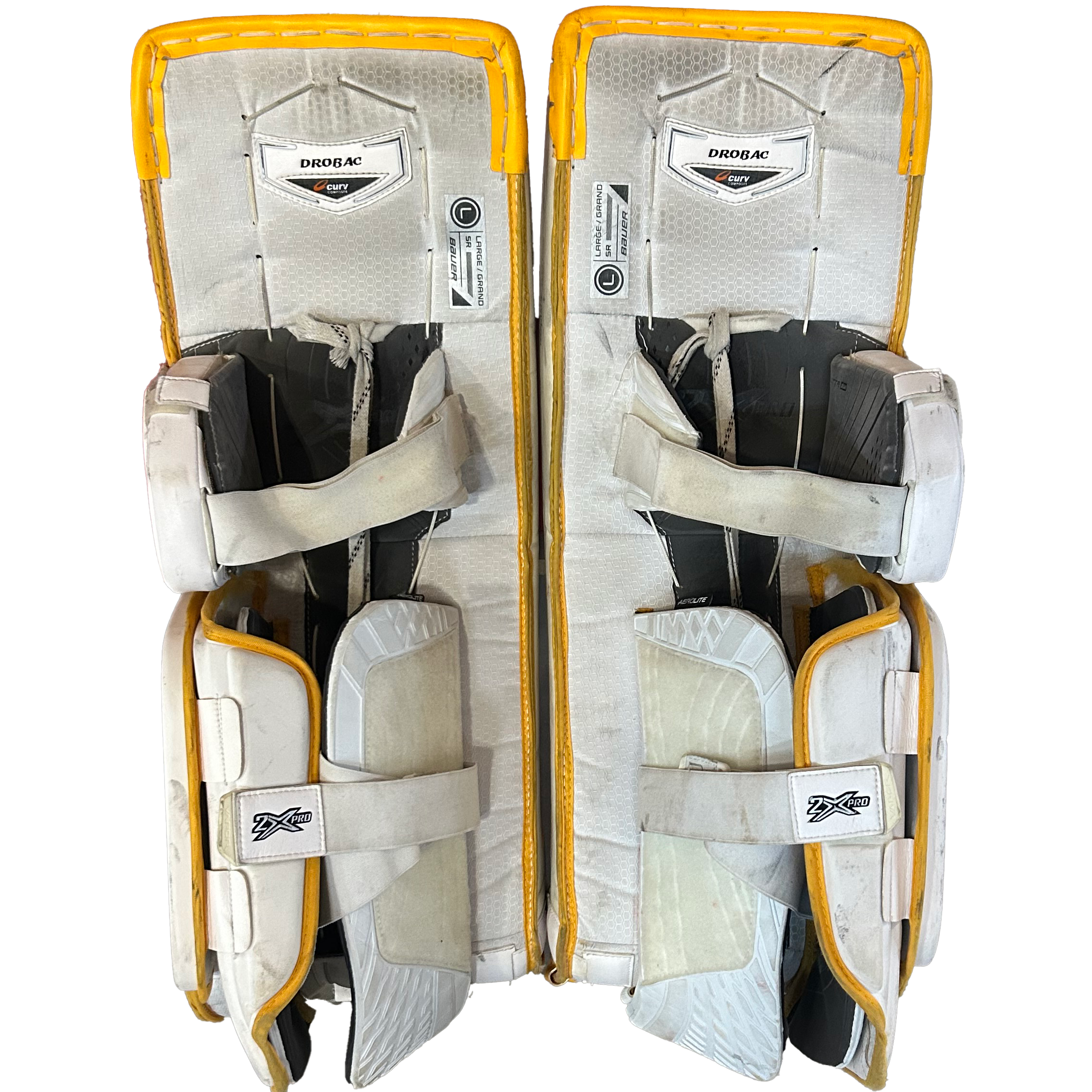 Bauer Vapor 2X Pro - Pro Stock Gardien de but (Blanc/Jaune/Noir)
