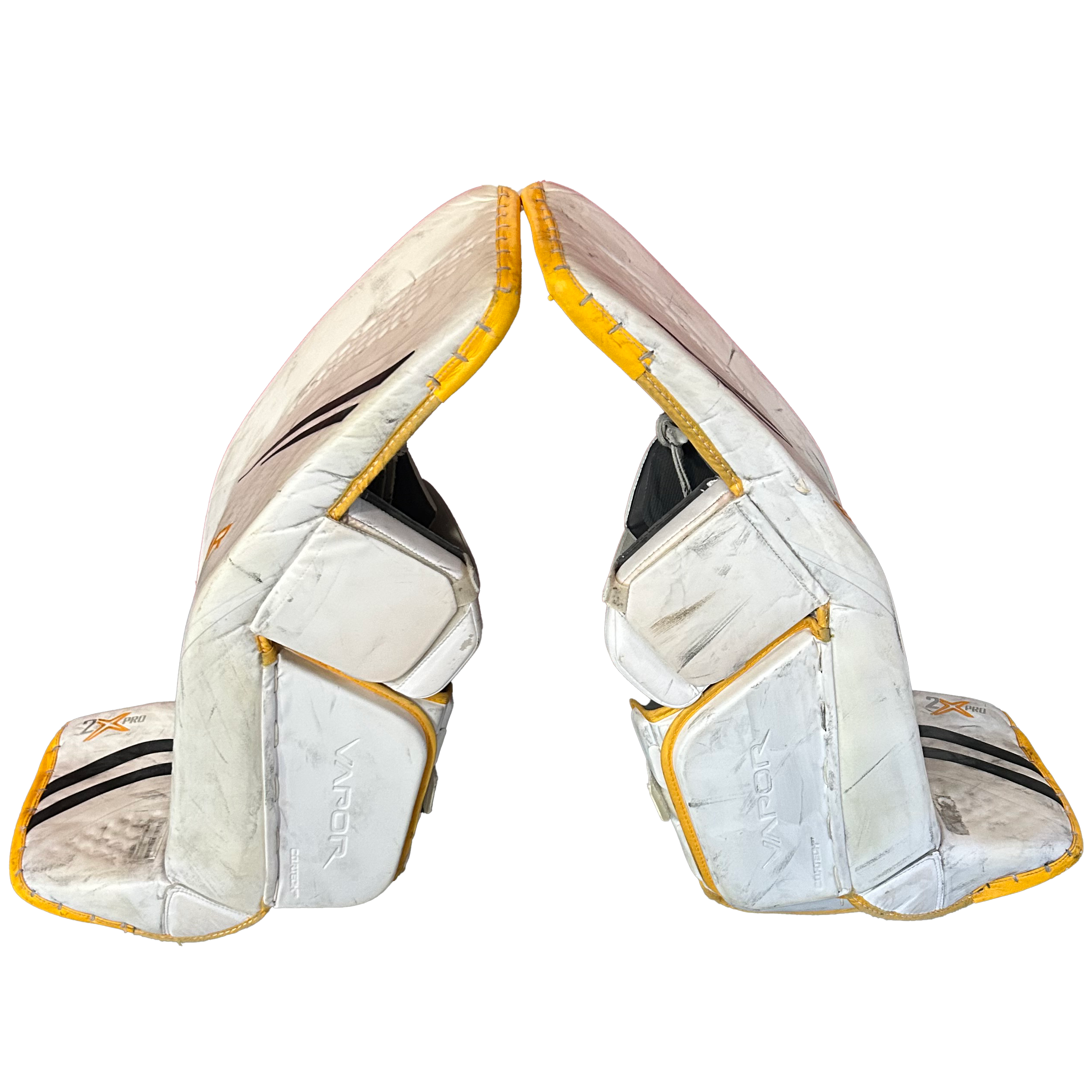 Bauer Vapor 2X Pro - Pro Stock Gardien de but (Blanc/Jaune/Noir)