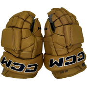 CCM HG12PP - Used NCAA Pro Stock Gloves (Gold/Navy)