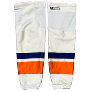 NHL - Used Fanatics Pro Stock Hockey Socks - New York Islanders (White/Orange/Blue)
