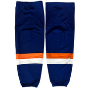 NHL - Used Adidas Pro Stock Hockey Socks - 2022-23 Alternate New York Islanders (Blue/Orange/White)