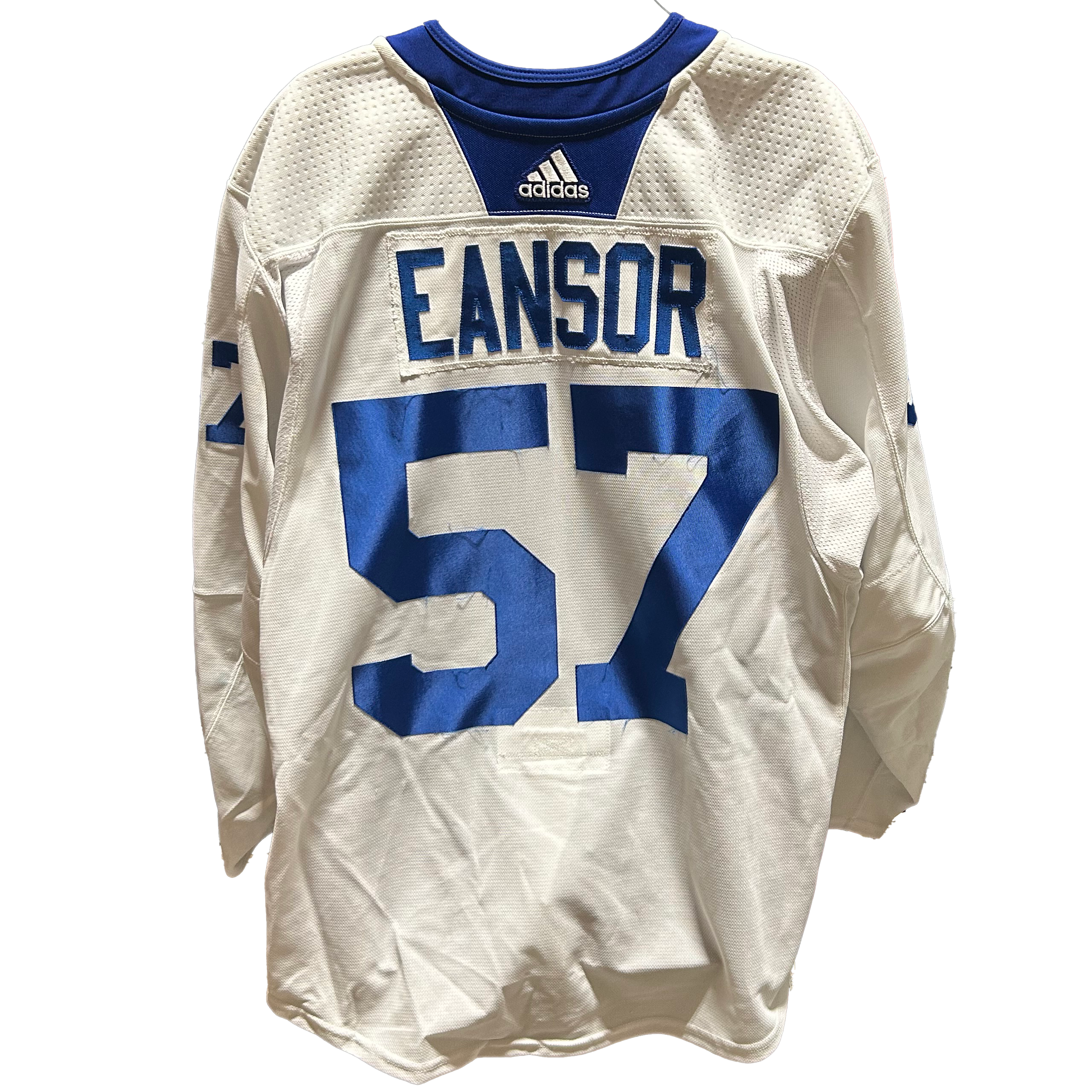 NHL - Used New York Islanders Adidas Practice Jersey With Namebars (White)