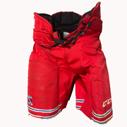 CCM HP30 - Pantalon de hockey Pro Stock d'occasion de la Ligue de hockey de l'Ontario (rouge/bleu)