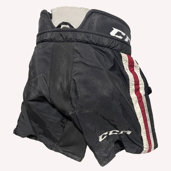 CCM HPG12A - OHL Used Pro Stock Hockey Goalie Pants (Black/Burgundy)