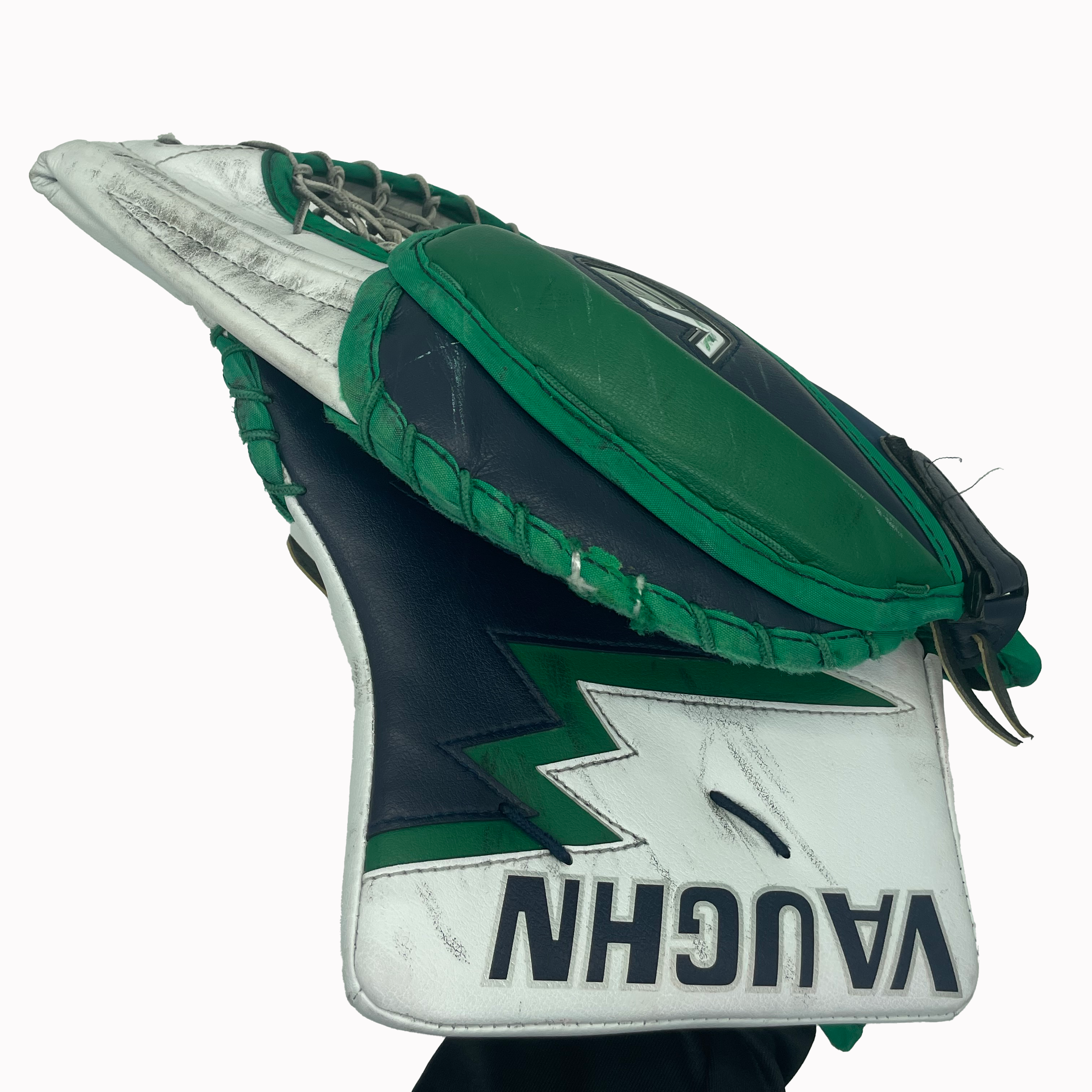 Vaughn Velocity V9 - Gant de gardien de but Pro Stock d'occasion (bleu/vert/blanc)