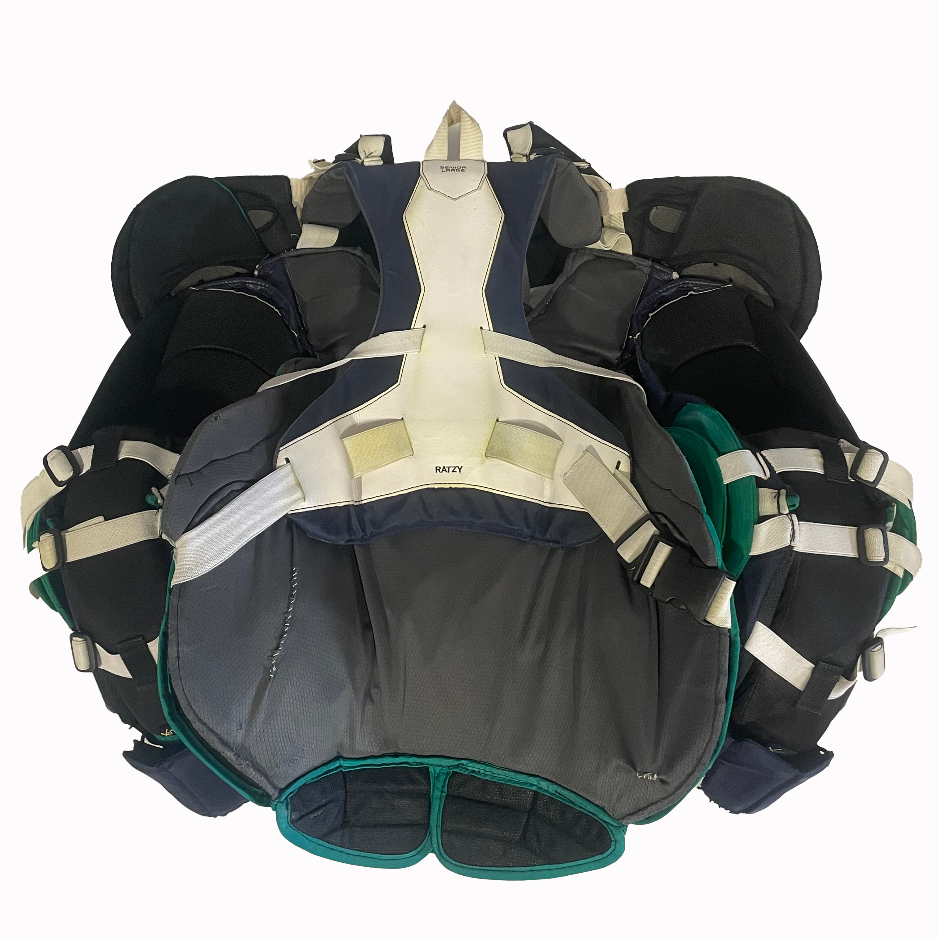 Bauer Pro Series - Plastron de gardien de but Pro Stock d'occasion (bleu marine/vert)