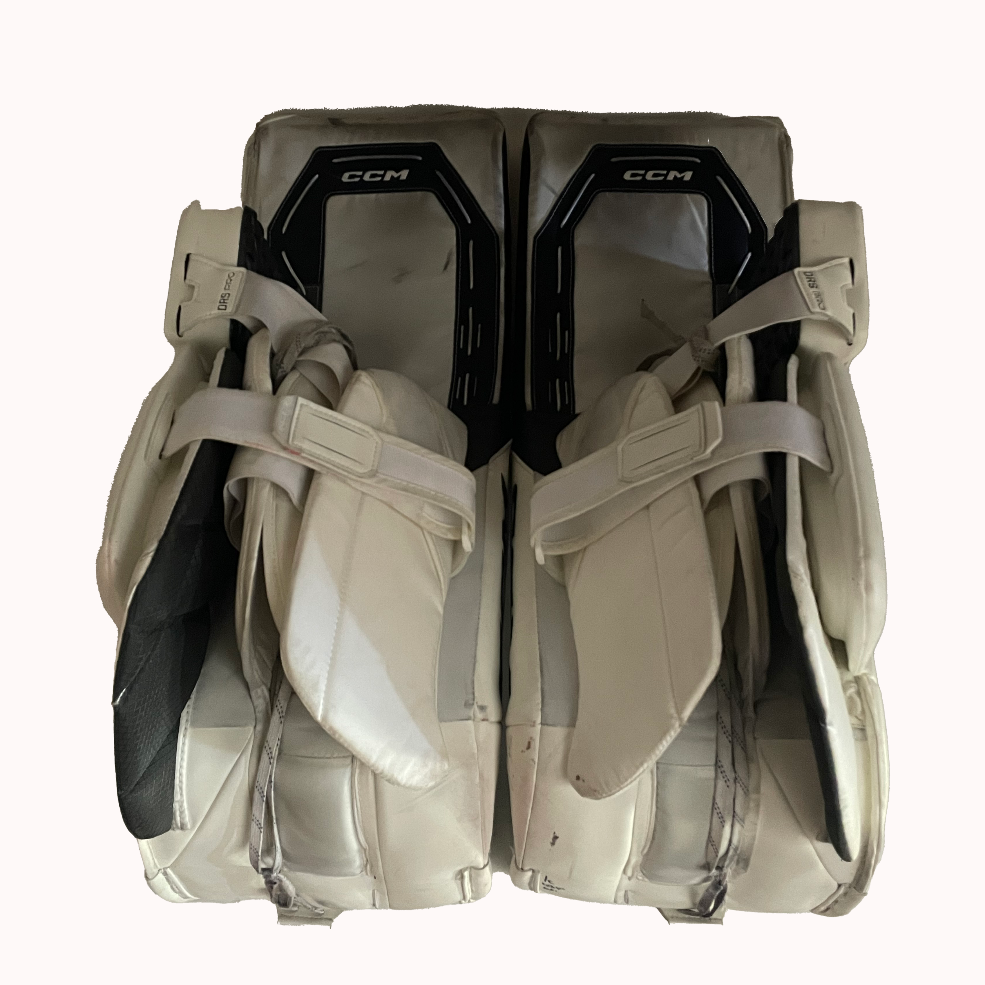 CCM Axis XF Pro - Jambières de gardien de but Pro Stock d'occasion (blanc/bleu)