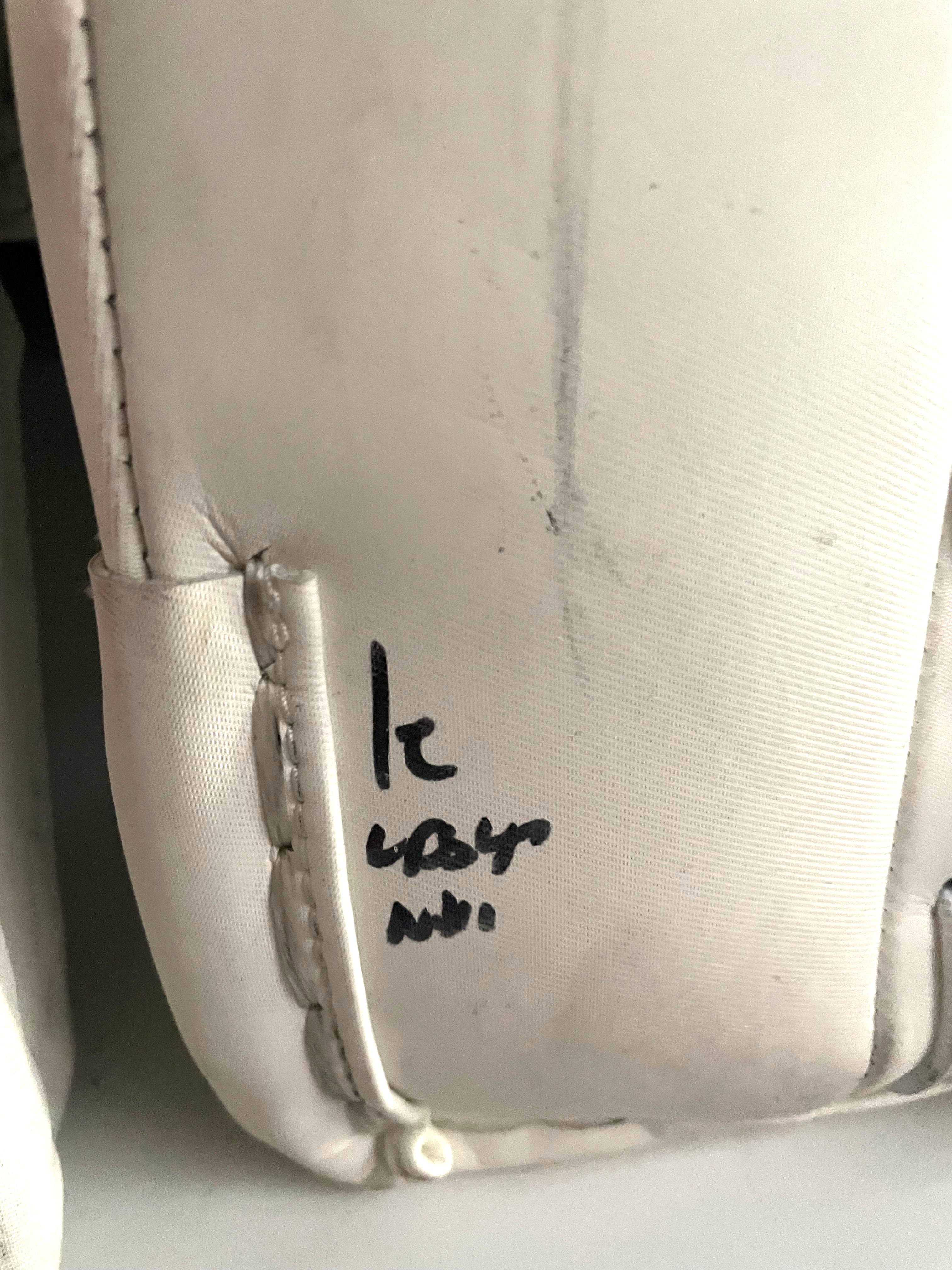 CCM Axis XF Pro - Jambières de gardien de but Pro Stock d'occasion (blanc/bleu)