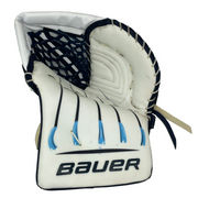 Bauer Vapor Hyperlite – Nouveau gant de gardien Pro Stock (blanc/bleu marine)