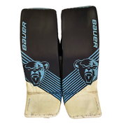 Bauer Vapor HyperLite - Jambières de gardien Pro d'occasion (bleu marine/bleu/blanc)