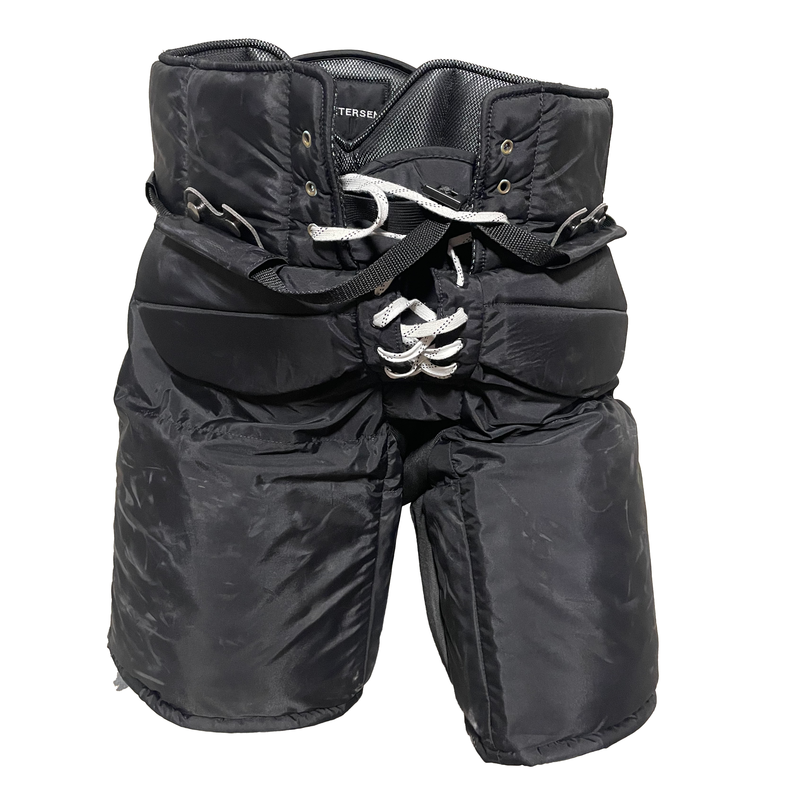 Pantalon de gardien de but Vaughn Pro Custom d'occasion de la LNH – Flyers de Philadelphie (noir)