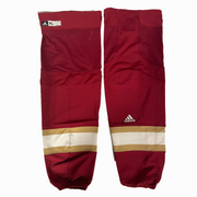 NCAA - Nouvelles chaussettes de hockey Adidas (rouge/blanc/or)