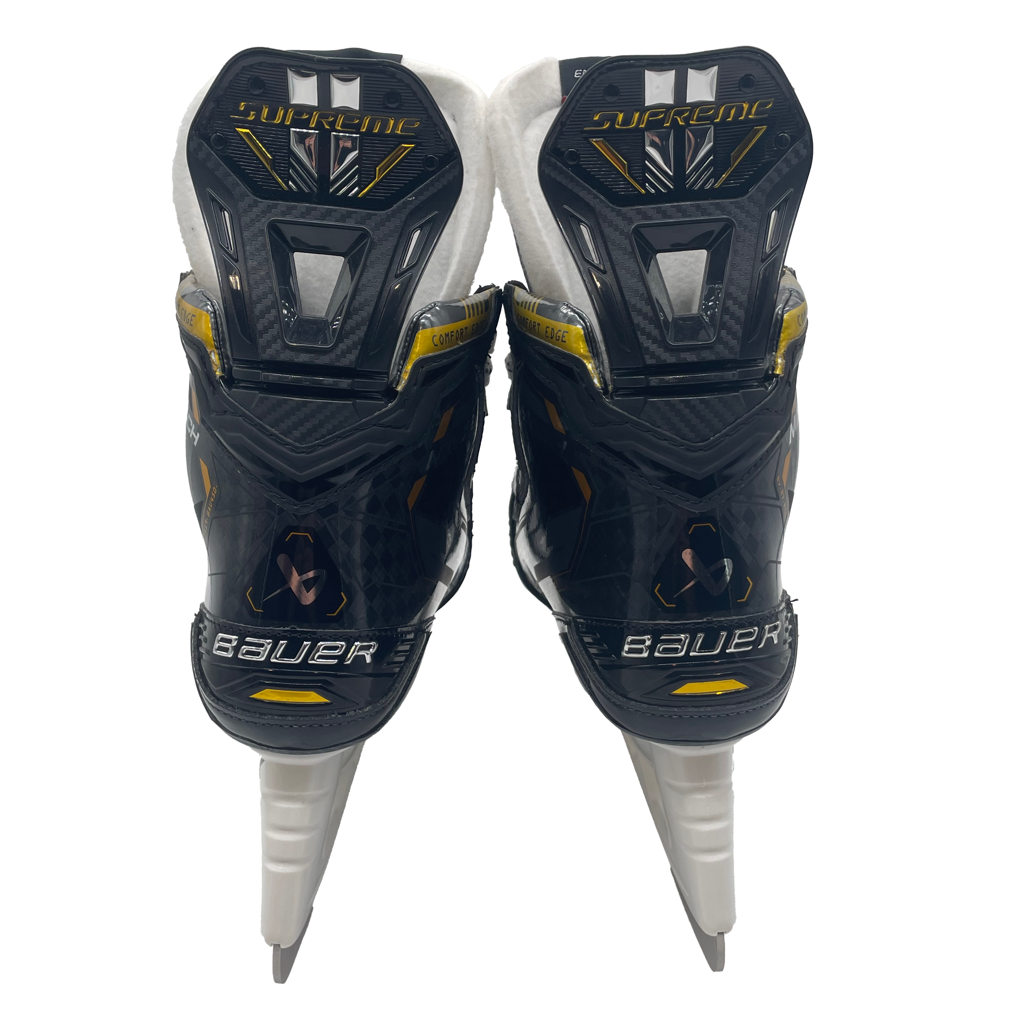 Patins de hockey Bauer Supreme Mach Pro Stock - Taille 7.25D/7D (jaune)