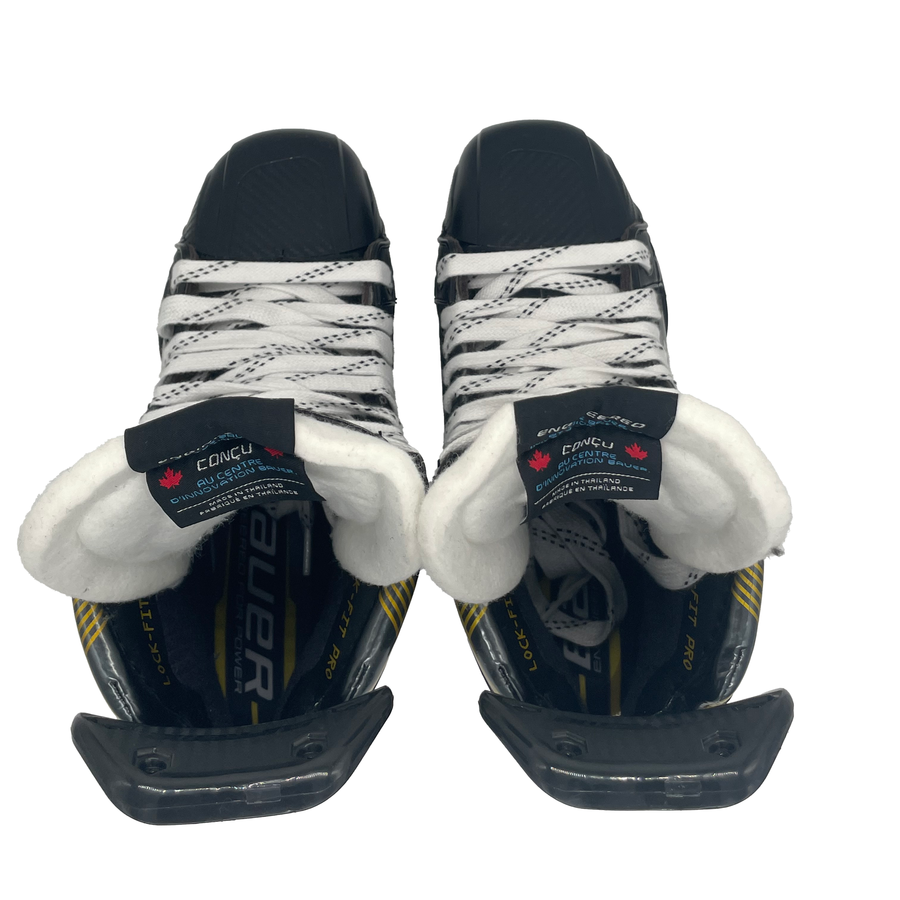 Patins de hockey Bauer Supreme Mach Pro Stock - Taille 7.25D/7D (jaune)