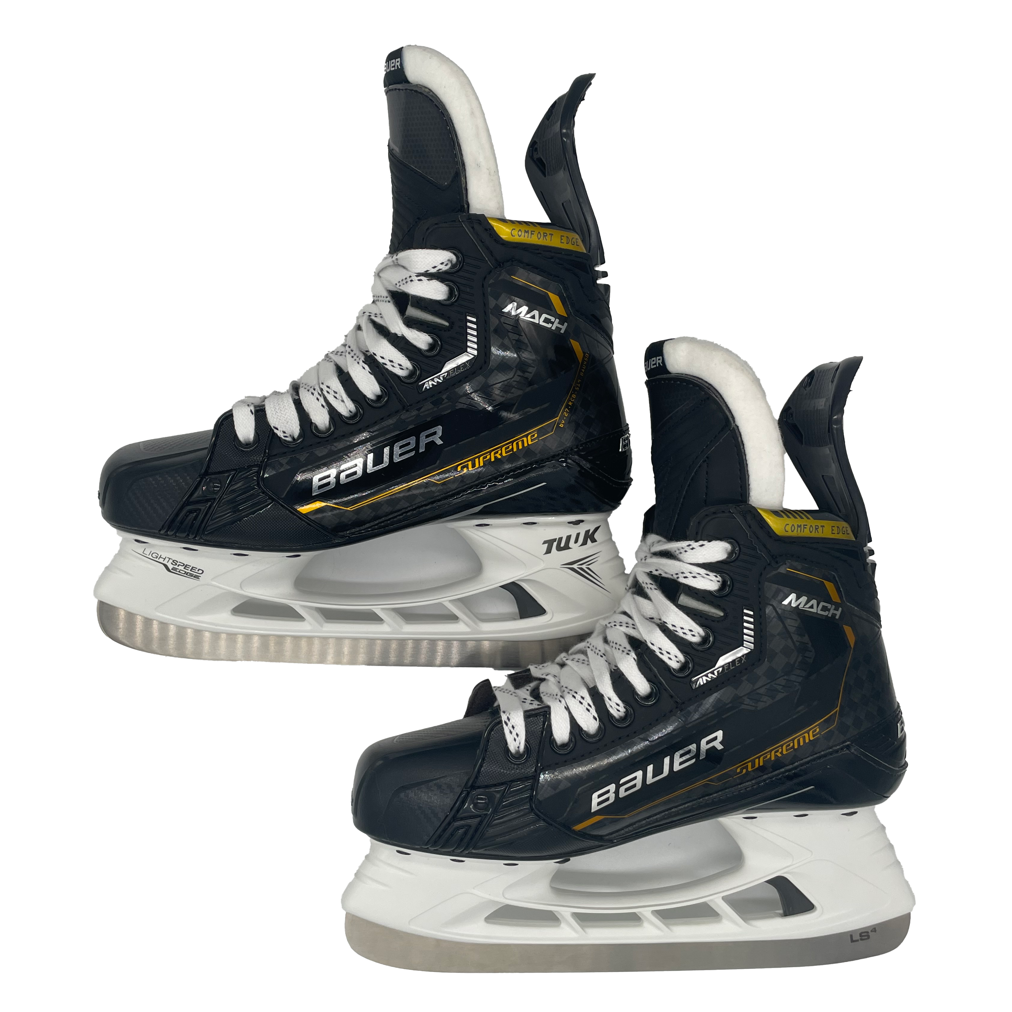 Patins de hockey Bauer Supreme Mach Pro Stock - Taille 7.25D/7D (jaune)