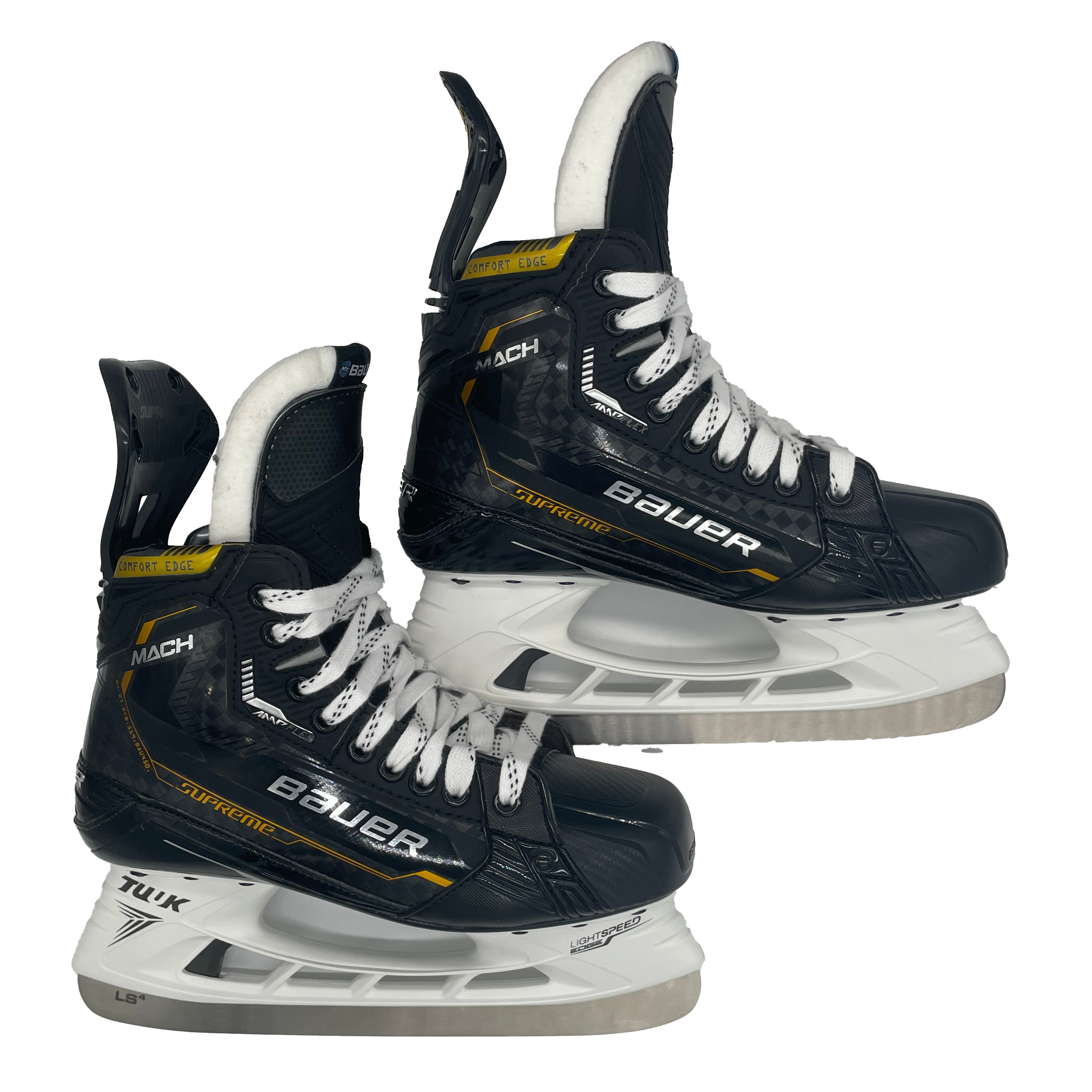 Patins de hockey Bauer Supreme Mach Pro Stock - Taille 7.25D/7D (jaune)