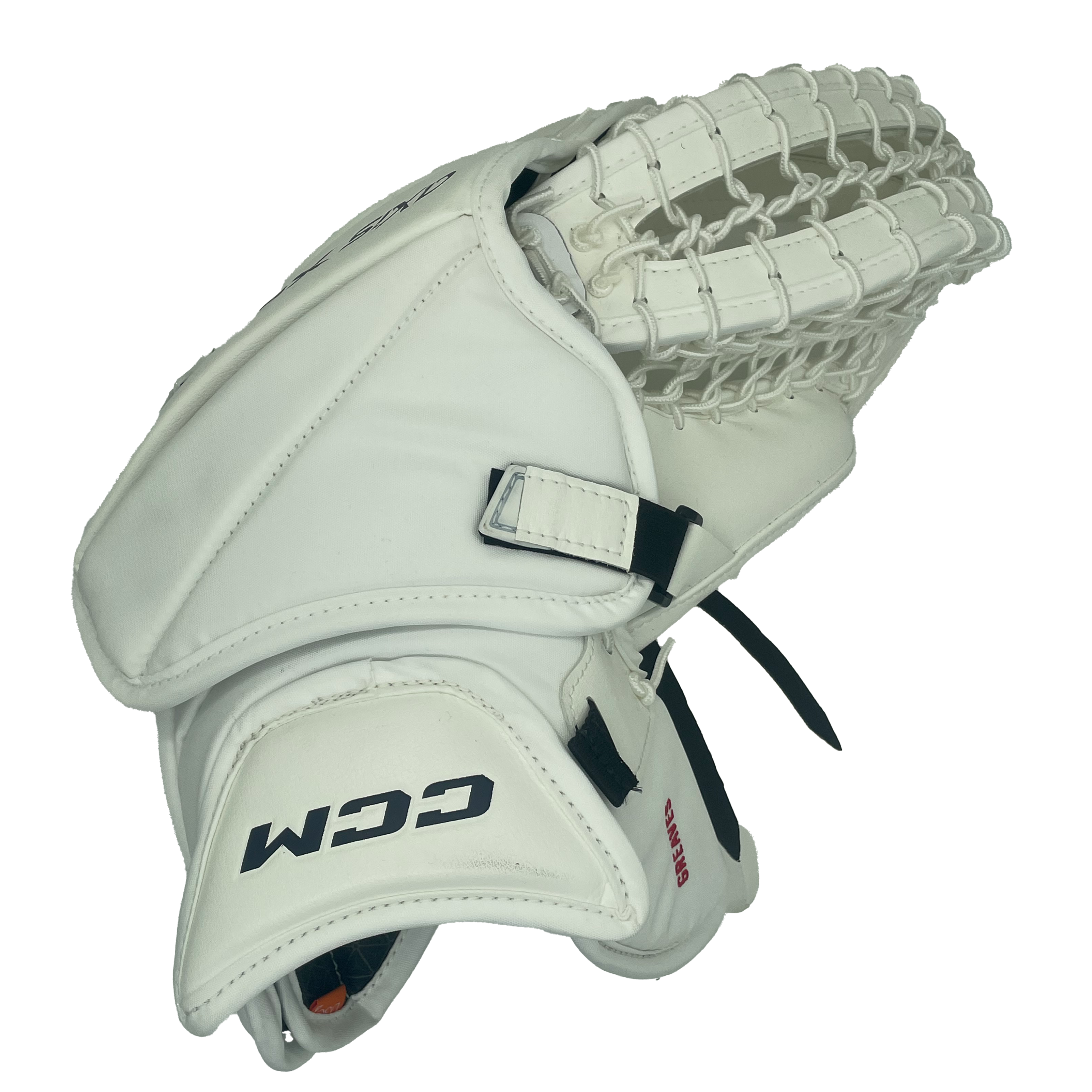 CCM Axis XF Pro - Nouveau gant de gardien Pro Stock (blanc/bleu marine)