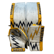 Vaughn Ventus SLR - Used Pro Stock Goalie Pads (White/Yellow/Navy)