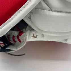 CCM Extreme Flex 5 - Gant de gardien de but de la LNH d'occasion - Jacob Markstrom (blanc/rouge/jaune)
