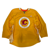 NHL - Calgary Flames Used Adidas Practice Jersey (Yellow)