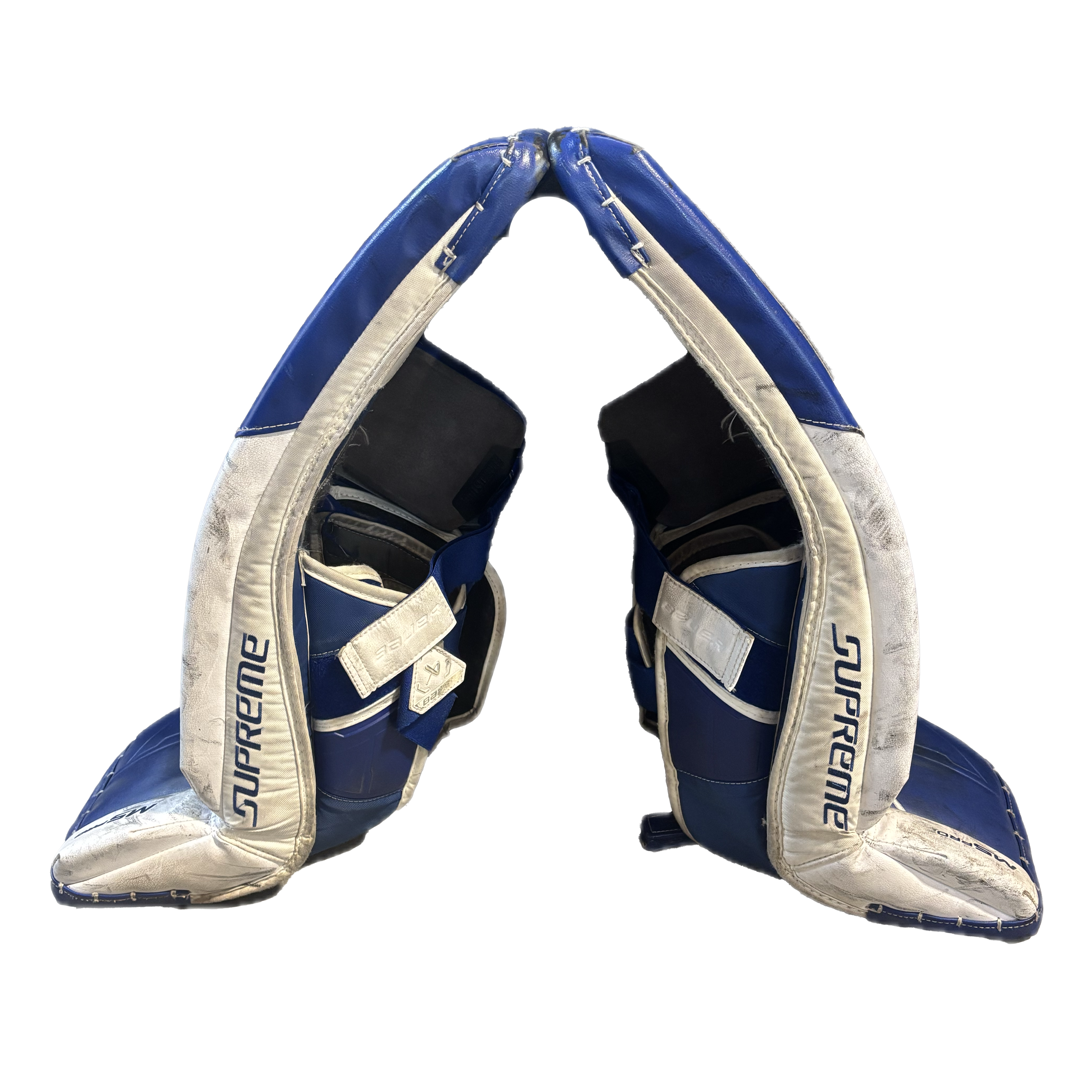 Bauer Supreme M5 Pro - Used Intermediate Goalie Pad Set (Blue/White)