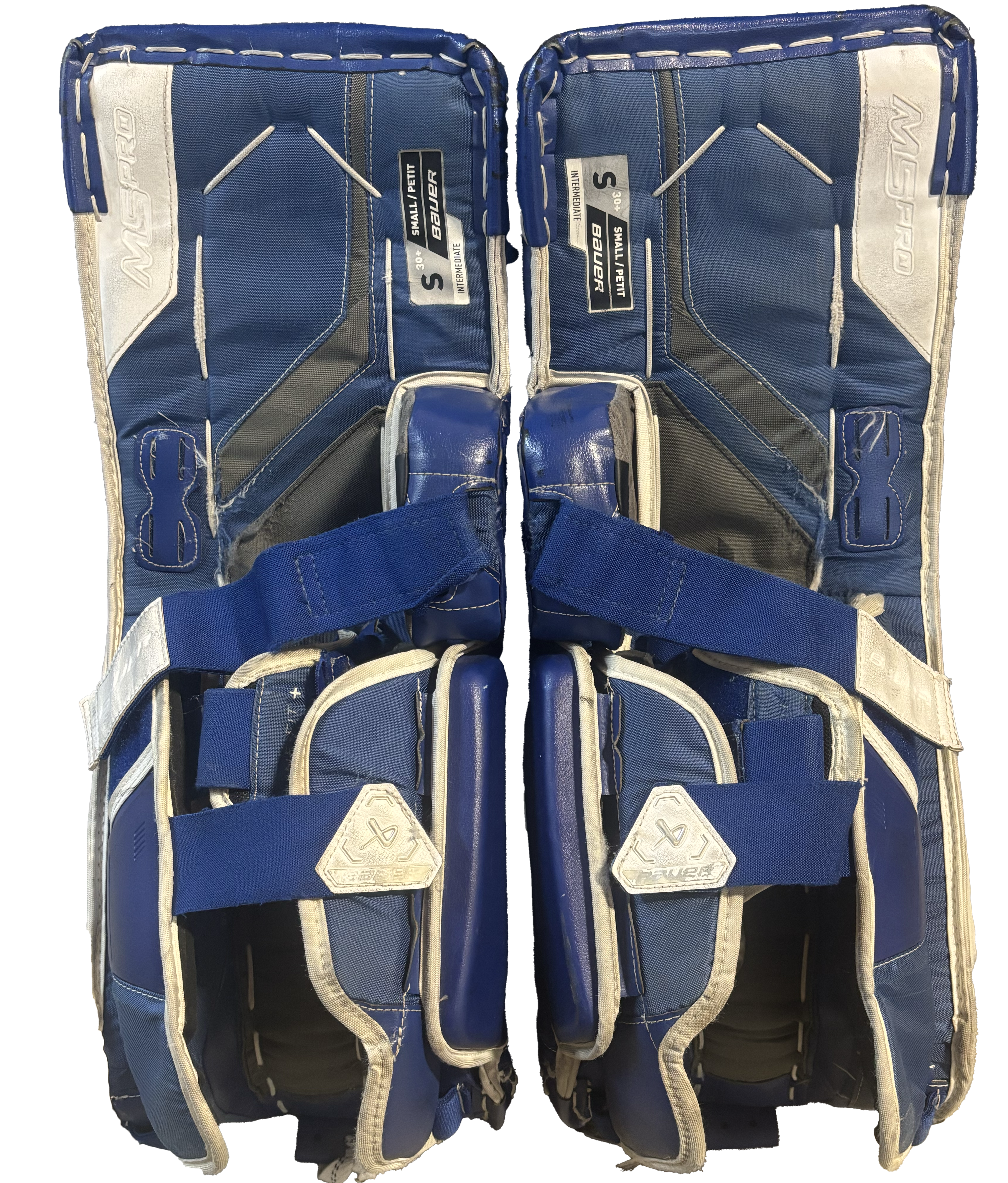 Bauer Supreme M5 Pro - Used Intermediate Goalie Pad Set (Blue/White)