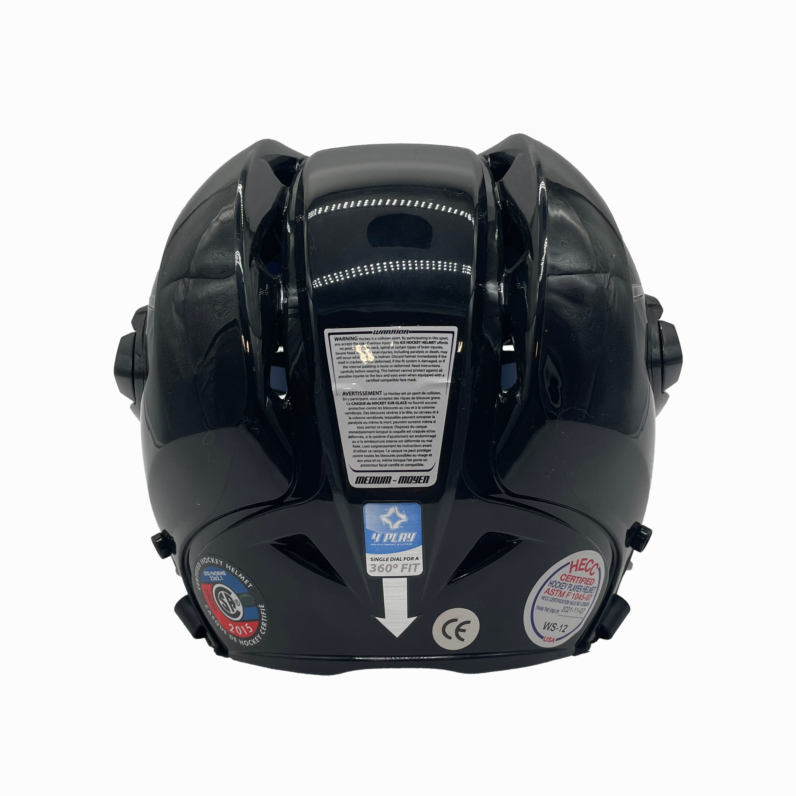 Casque de hockey Warrior Krown PX3 pour senior (noir)