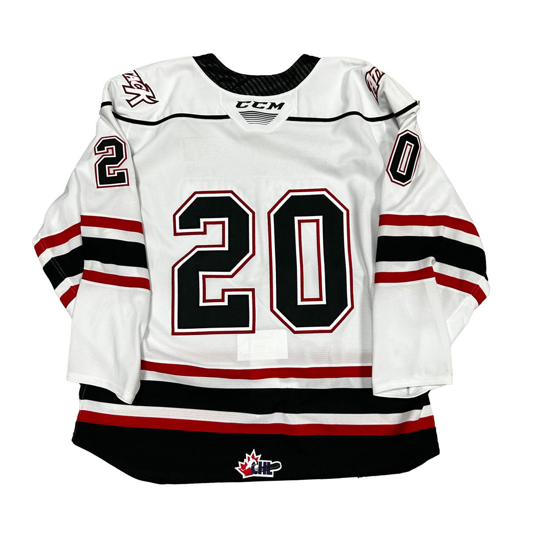 OHL - Owen Sound Attack Game Used Jersey (White/Black/Red)