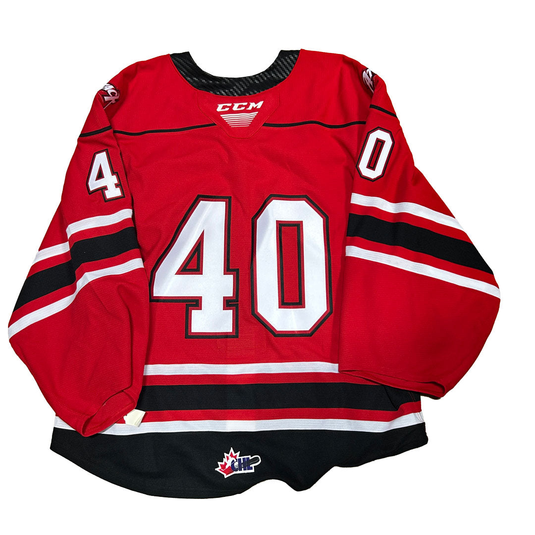 OHL - Owen Sound Attack Game Issue Jersey (Red/Black/White)