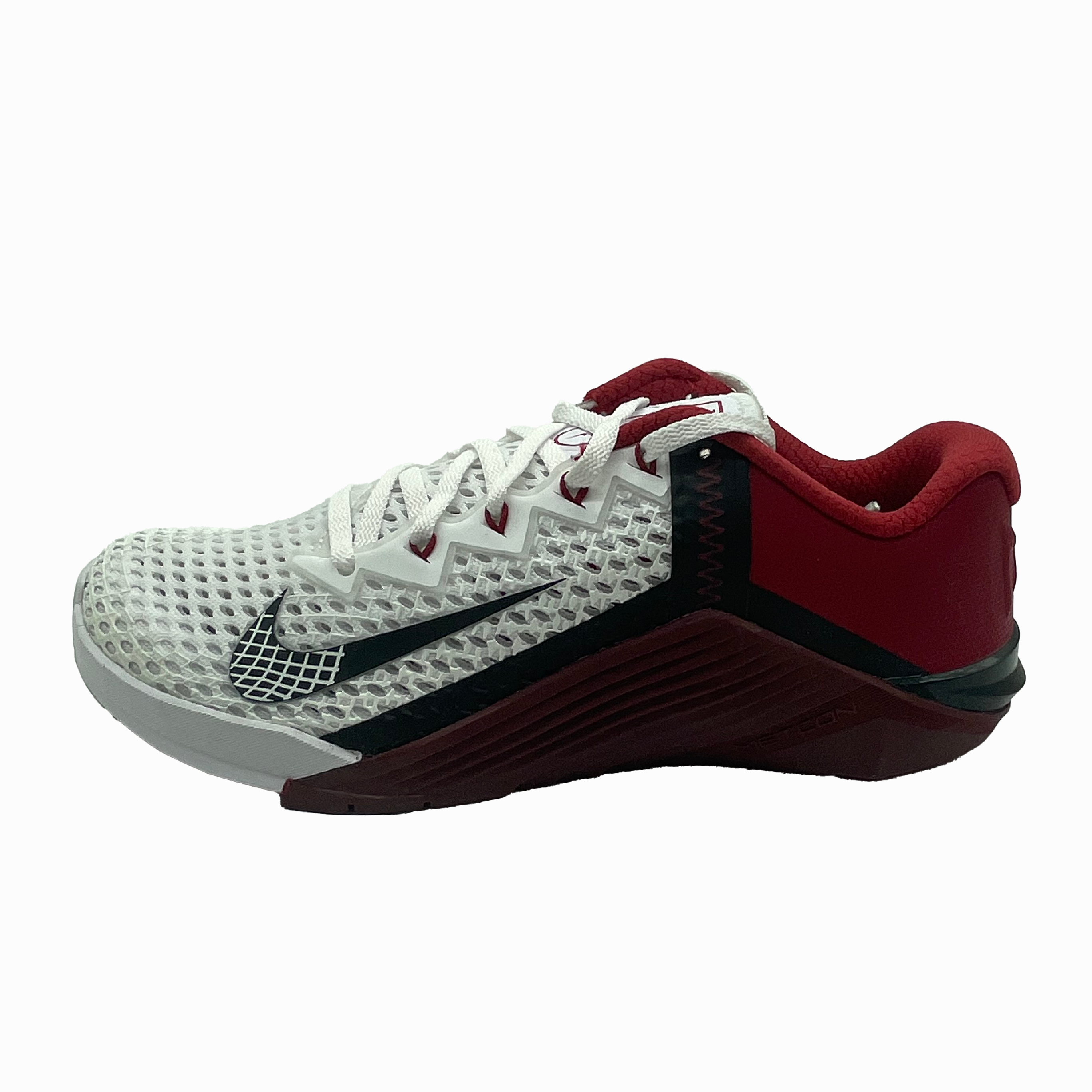 Nike - Chaussures d'entraînement Metcon 6 (Blanc/Cramoisi)