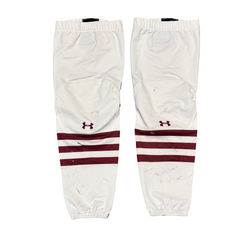 NCAA - Used Under Armour Hockey Socks (White/Maroon)