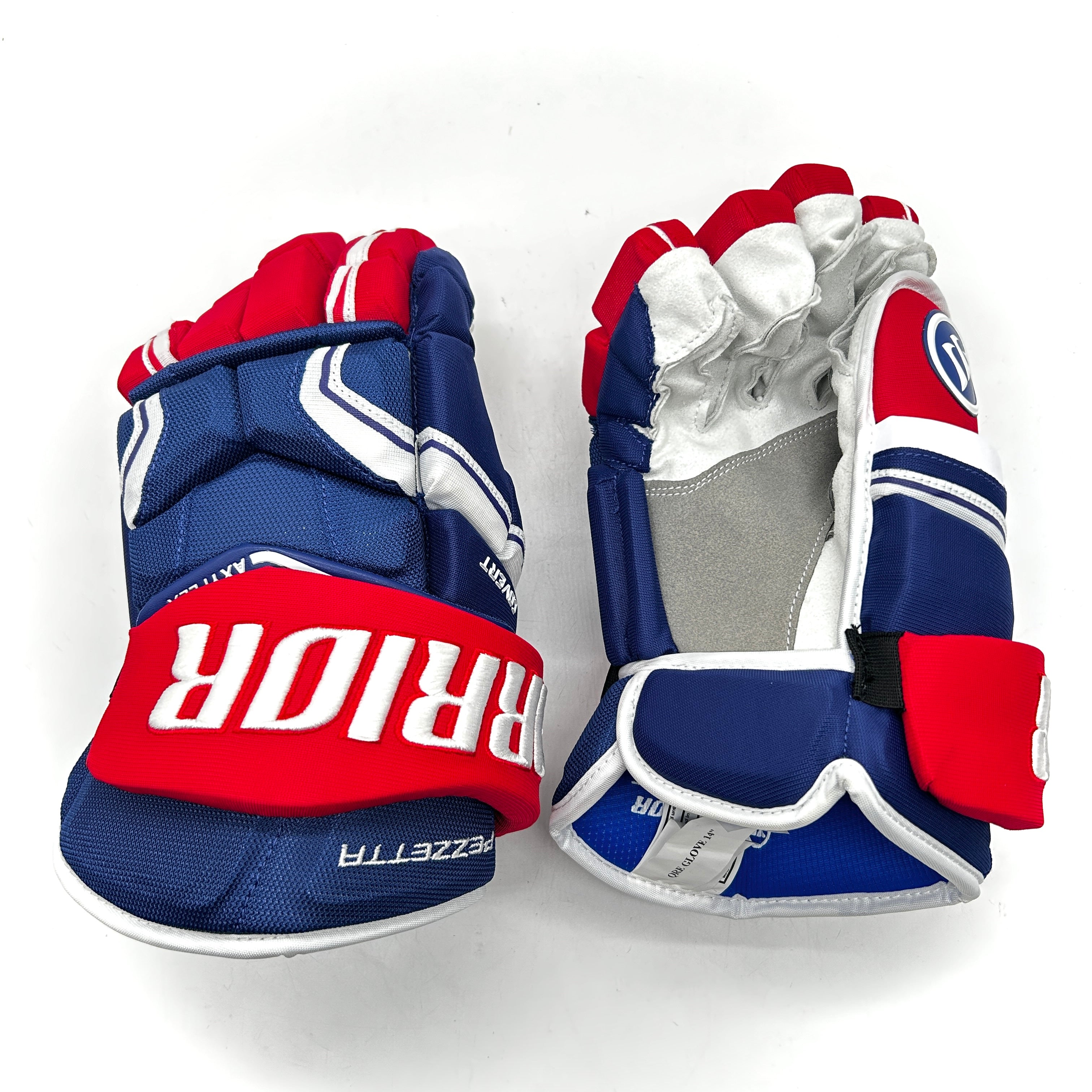 Warrior Covert QRE - NHL Pro Stock Glove - Michael Pezzetta (Blue/Red/White)