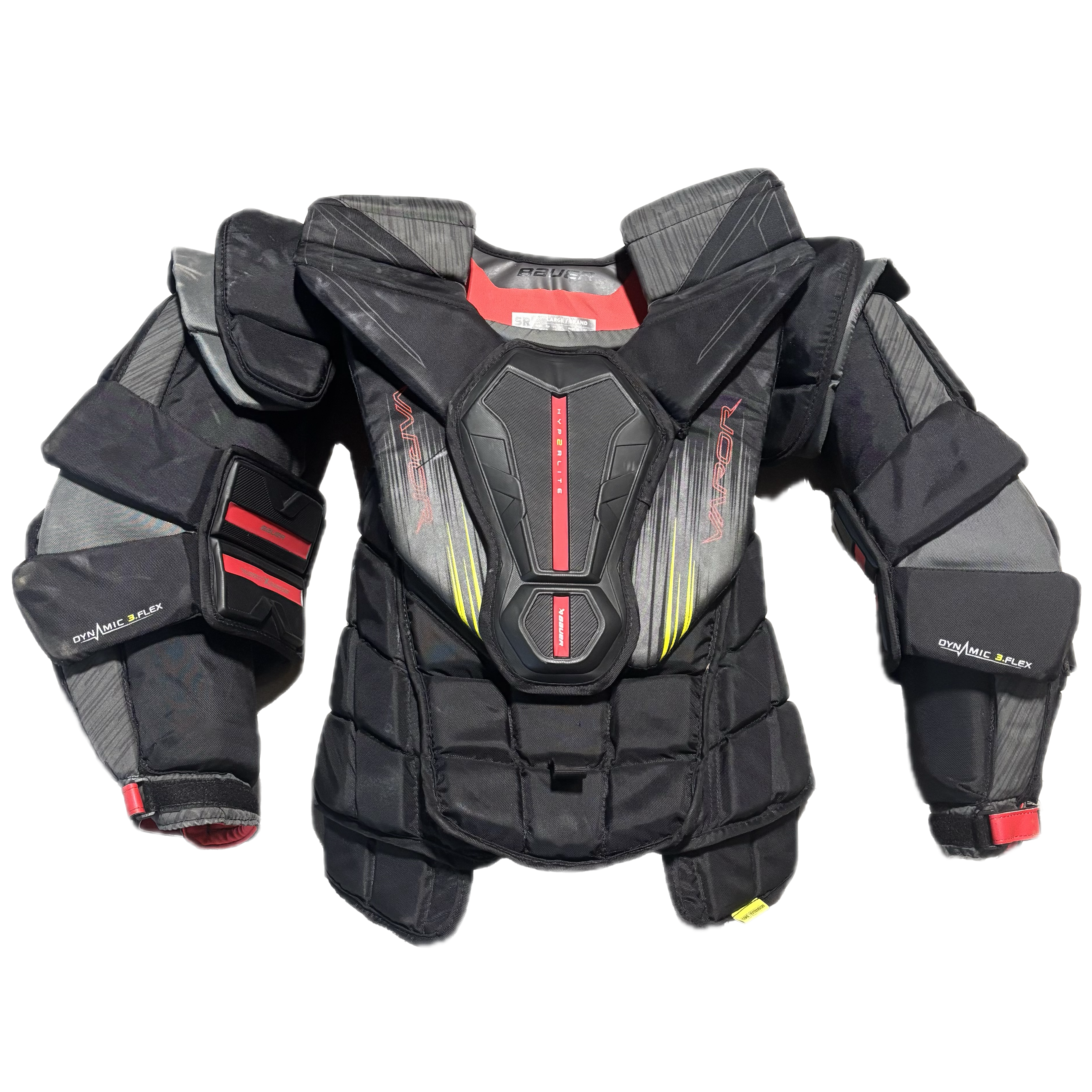 Bauer Vapor Hyperlite 2 - Used Pro Stock Goalie Chest Protector (Black/Red)