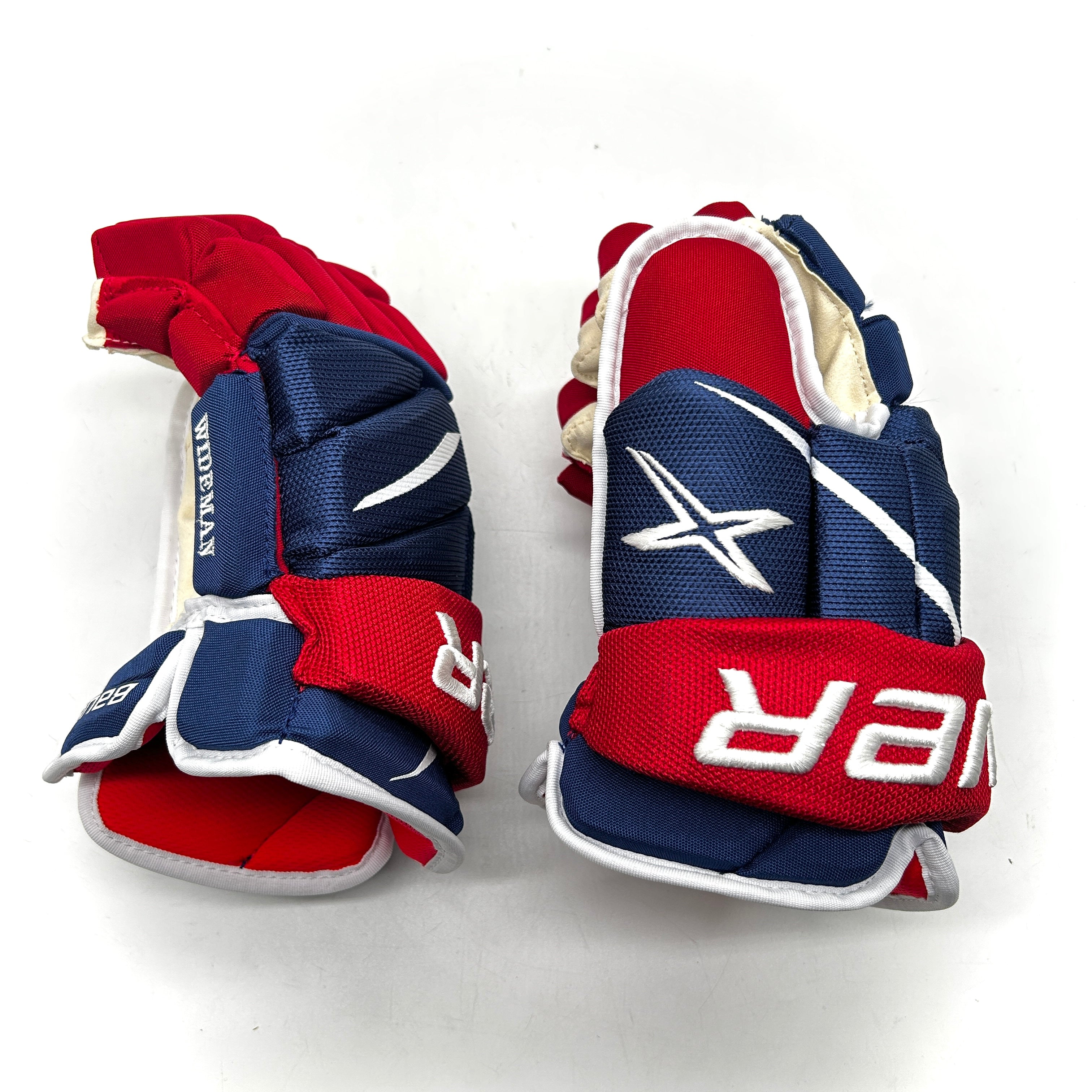 Bauer Vapor 2X Pro - NHL Pro Stock Gloves - Chris Wideman (Blue/Red/White)