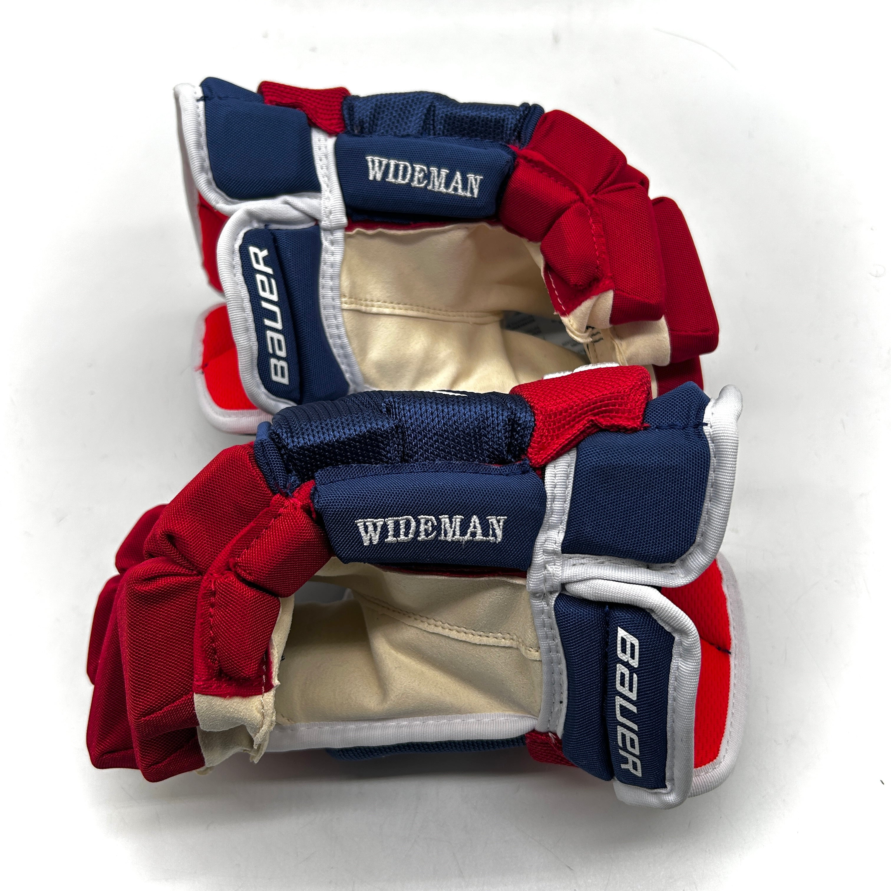 Bauer Vapor 2X Pro - NHL Pro Stock Gloves - Chris Wideman (Blue/Red/White)