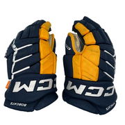 CCM HGJSXP - Gants NCAA Pro Stock d'occasion (bleu marine/jaune)