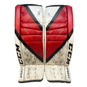 CCM Extreme Flex 5 - Jambières de gardien de but Pro d'occasion (blanc/rouge/noir)