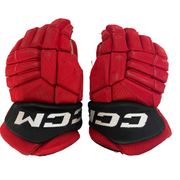 CCM HGJS - Gant de hockey OHL Pro Stock d'occasion (rouge/noir)