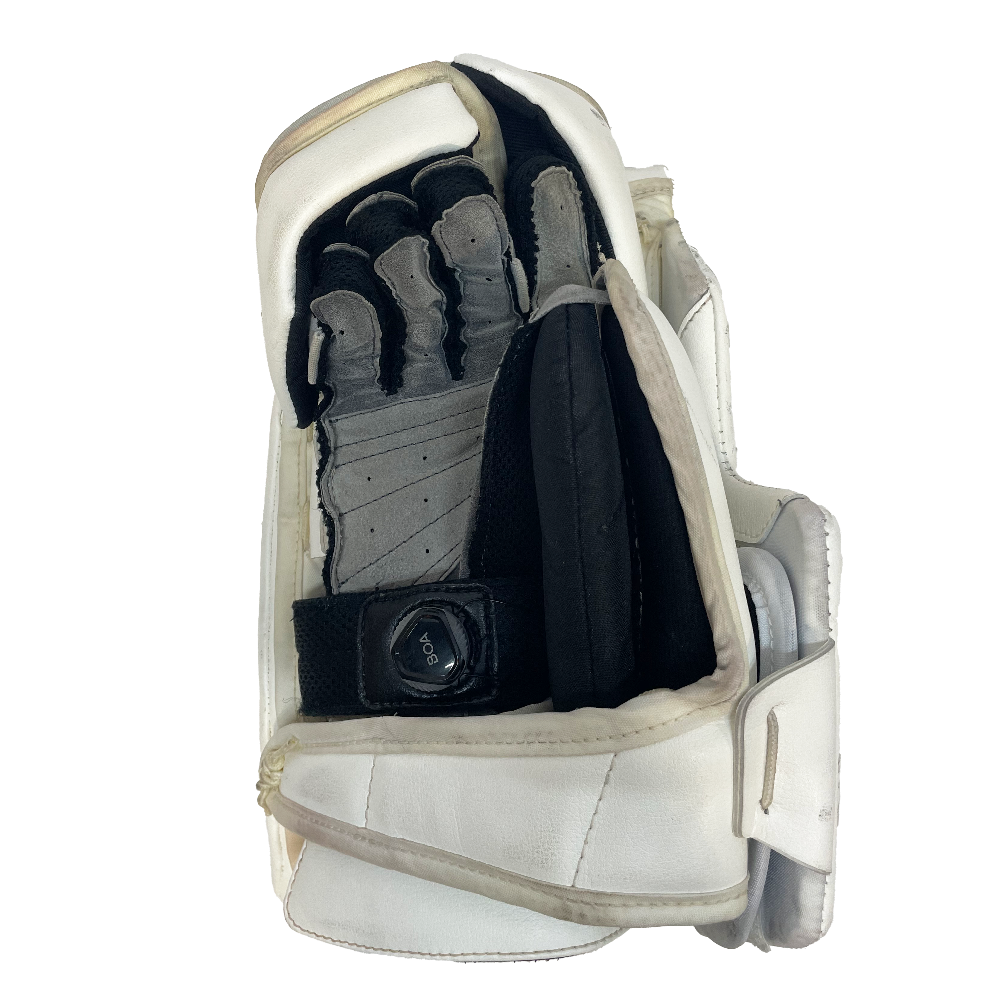Brians Icon1k - Bloqueur de gardien Jake Allen NHL Pro Stock d'occasion - Canadiens de Montréal (blanc/bleu/rouge)