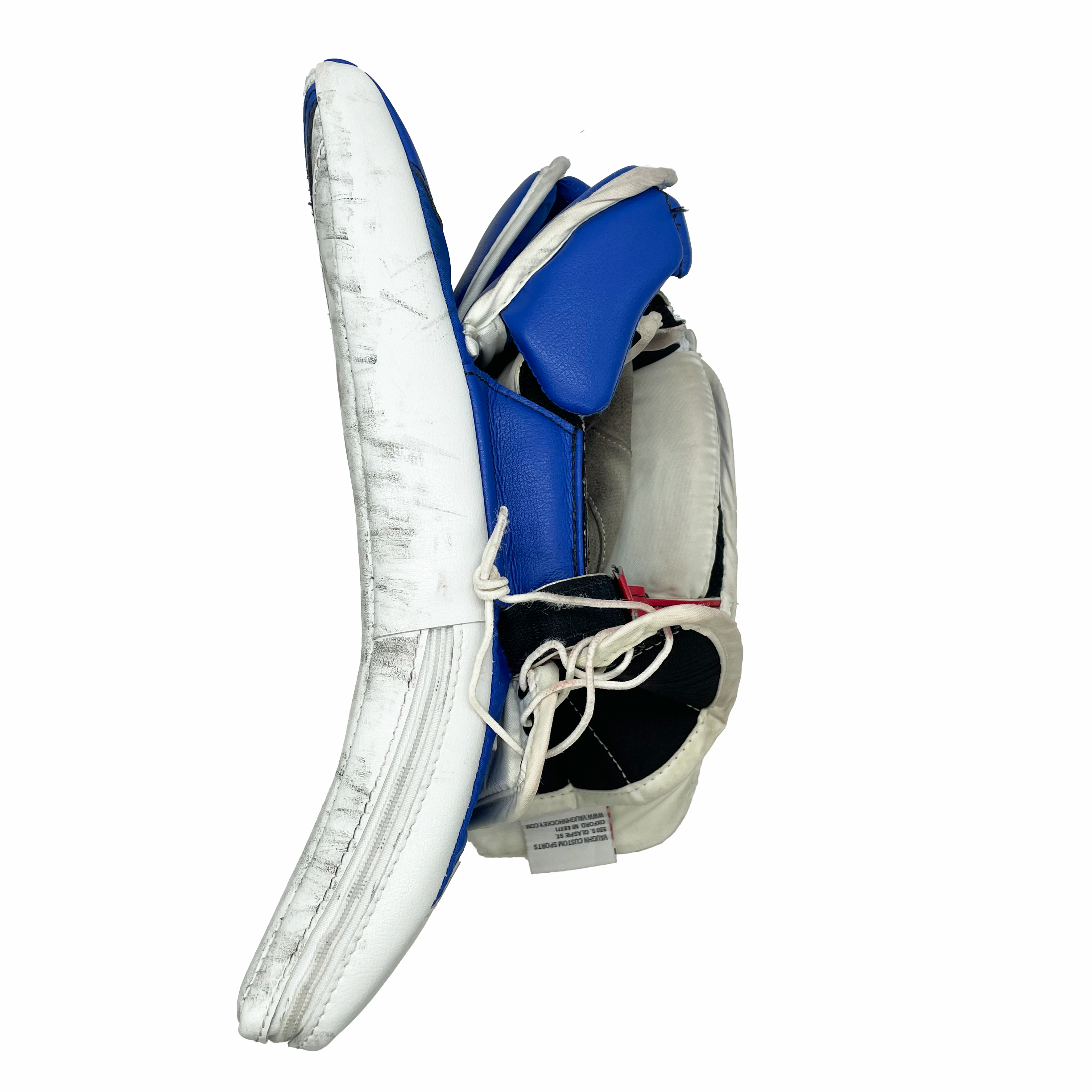 Vaughn Ventus SLR3 - Bloqueur de gardien de but Pro Stock d'occasion (blanc/bleu)