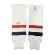 Nike - Chaussettes de hockey en tricot d'occasion (blanc/noir/orange)