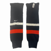 Nike - Chaussettes de hockey en tricot d'occasion (noir/orange/blanc)