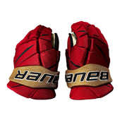 Bauer Vapor Hyperlite - NCAA Pro Stock Glove (Red/Tan)