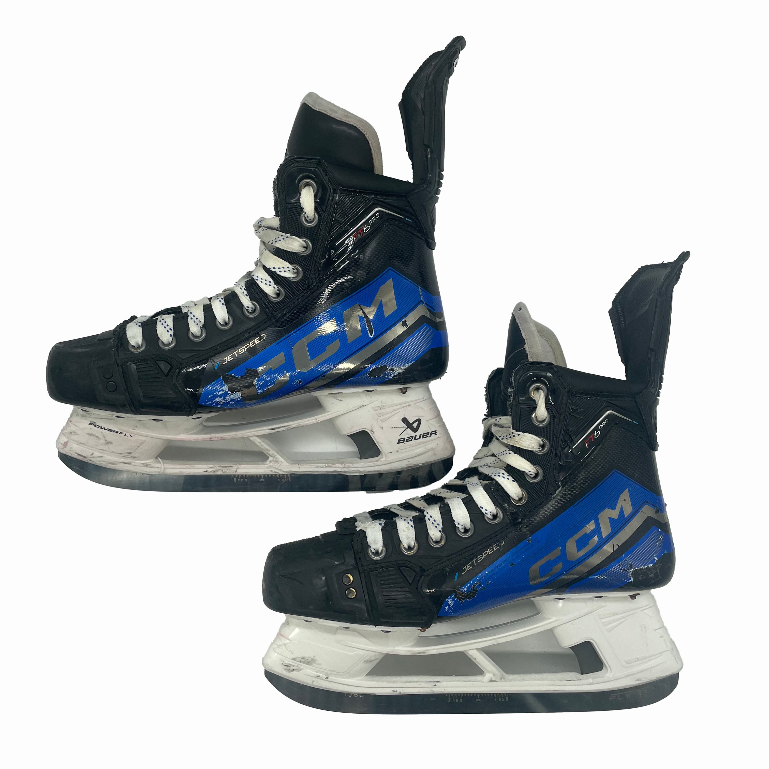 CCM Jetspeed FT6 Pro – Patins de hockey Pro Stock d'occasion – Taille 7R (bleu)