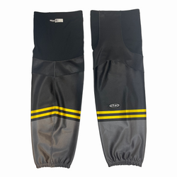NEW - Athletic Knit Socks - Black/Yellow/Grey