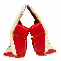 Bauer Supreme Shadow - Ensemble complet de gardien de but Pro Stock d'occasion (blanc/rouge/jaune)